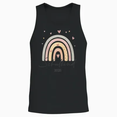 Kinder Schulkind 2026 Boho Regenbogen Einschulung Abc Unisex Tank Top - Black