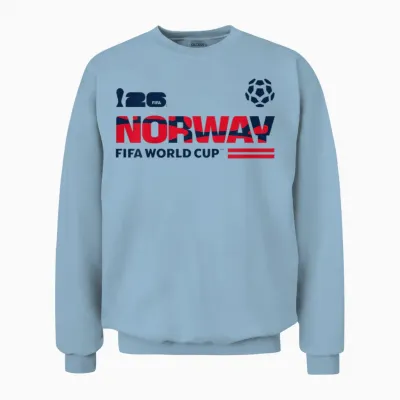 Kids Fifa World Cup26 Qualifier Norway Unisex Sweatshirt - Light Blue