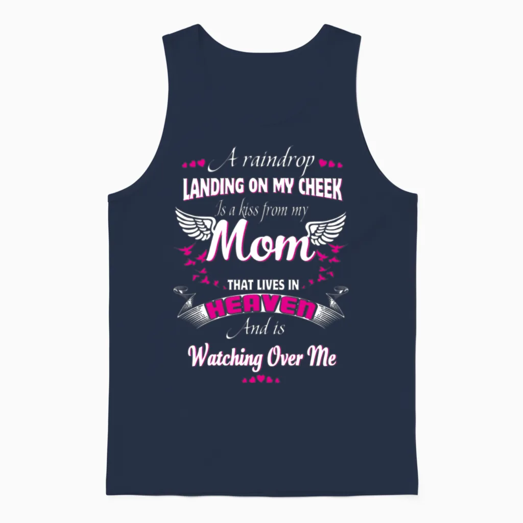Memorial of Parents in Heaven for Daughter Son Unisex Tank Top in Navy