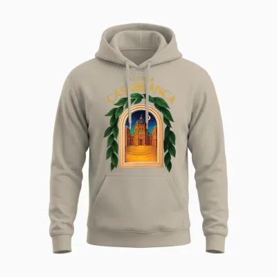 Avenida Casablanca Morocco Casablanca Road Travel Maroc Unisex Hoodie - Sand