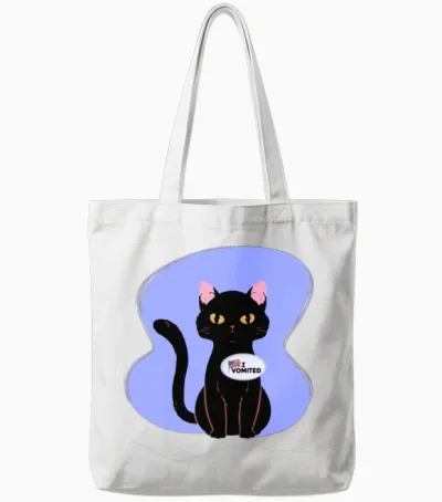 I Vomited Funny Cat American Election Voting Tote Bags - White