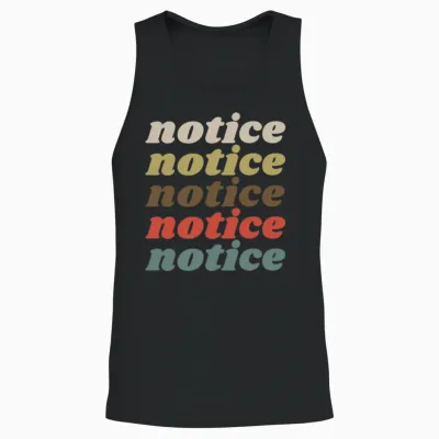 Notice Retro Trending Unisex Tank Top - Black