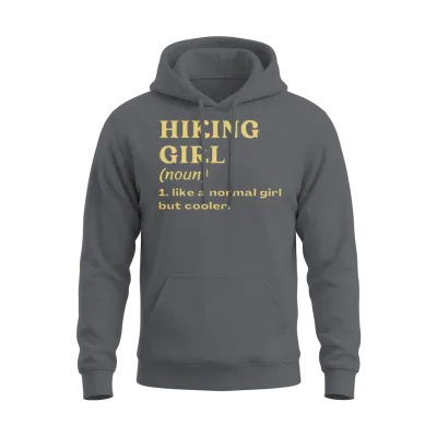 Hiking Girl Unisex Hoodie - Charcoal