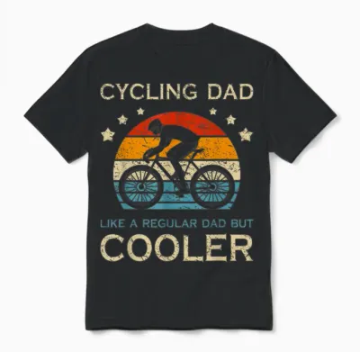 Cycling Dad Wie Ein Normaler Vater Nur Cooler Radfahrer Papa Unisex T-Shirt - Black