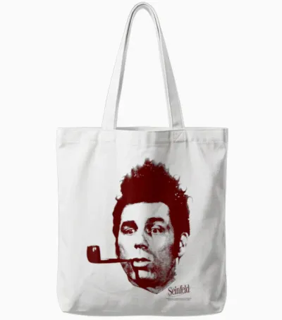 Seinfeld Kramer Big Pipe Face Tote Bags - White