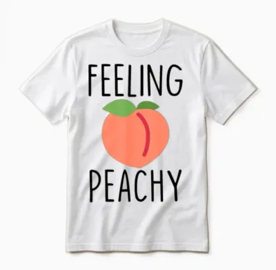 Feeling Peachy Unisex T-Shirt - White