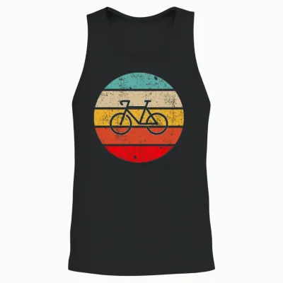 Bicycle Retro Unisex Tank Top - Black