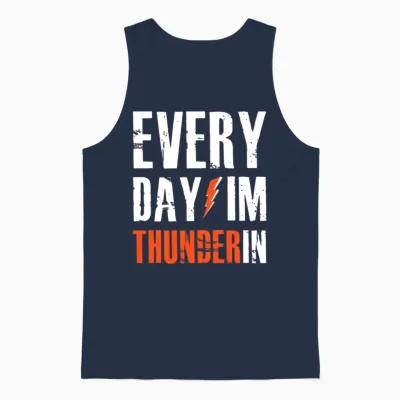 Every Day I M Thunderin Unisex Tank Top - Navy
