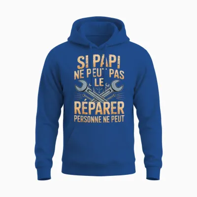 Si Papi Can't Fix It No One Can Gift Funny Unisex Hoodie - Royal