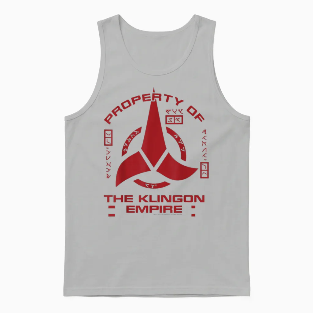 Star Trek Discovery Klingon Empire Graphic T-Shirt with Red Logo T-Shirt, Black, S Unisex Tank Top in Ash