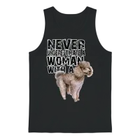 Poodle Never Underestimate Unisex Tank Top - Black – 1