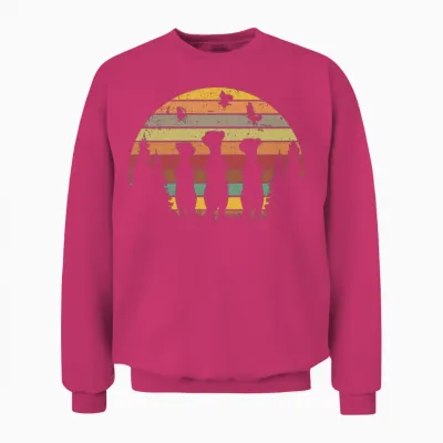 Meerkat Vintage Retro Unisex Sweatshirt - Heliconia
