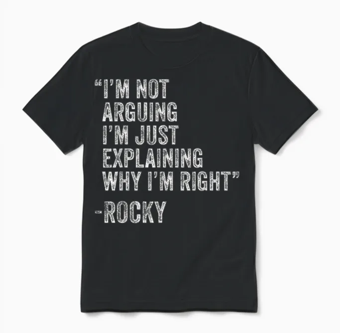 Rocky Zitat Lustiger Geburtstag Custom Name Idee Ingenieur Unisex T-Shirt in Black