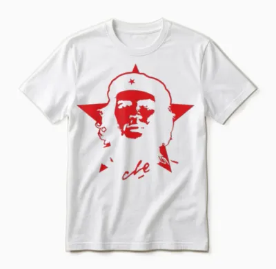 Che Guevara Star Revolution Rebel Cuba Vintage Graphic T-Shirt, Black Unisex T-Shirt - White