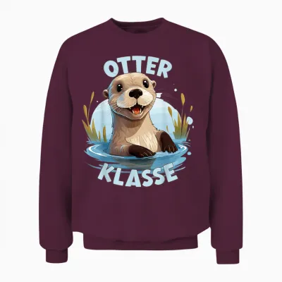 Otterklasse in Der Grundschule, Klassentier Otter Unisex Sweatshirt - Maroon