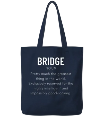 Bridge Player Definition - Bridge Tote Bags - Navy