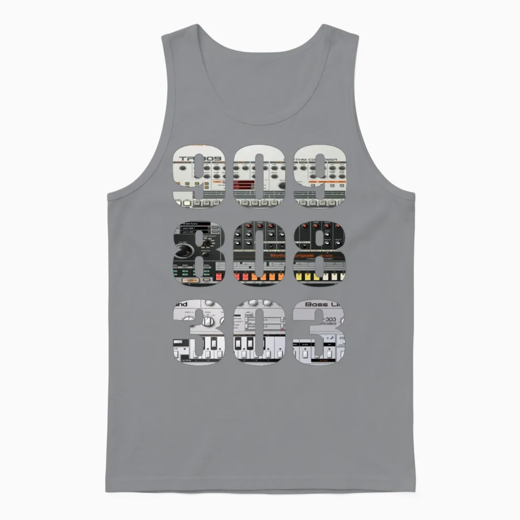 303 808 909 Music History Lovers Gift Unisex Tank Top in Sport Grey