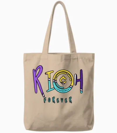Richforever Retro Tote Bags - Natural