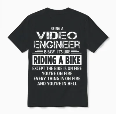 Video Engineer Unisex T-Shirt - Black