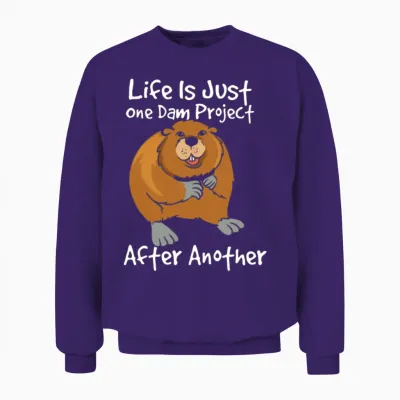 Funny Beaver Project Manager Unisex Sweatshirt - Purple