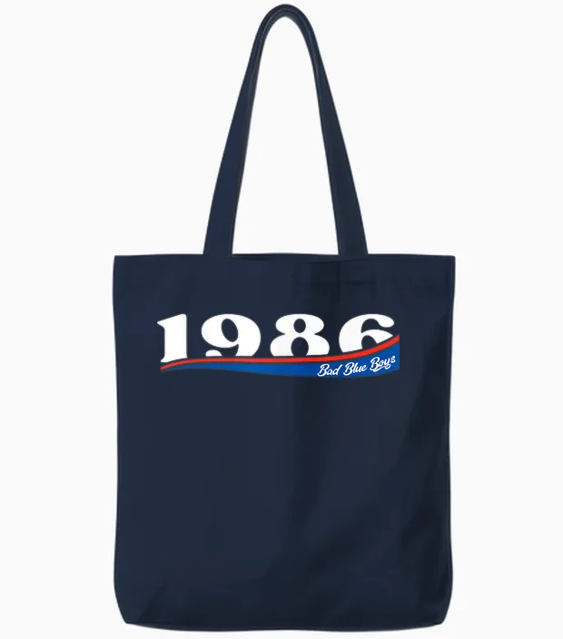 Bad Blue Boys 1986 Zagreb Ultra Kroatien Hrvatska Flagge Tote Bags in Navy