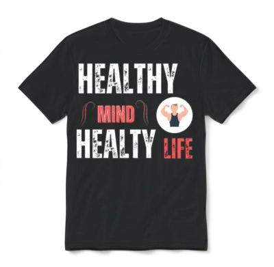 Healthy Eating Health Wellness Motivational Quote Unisex T-Shirt - Black