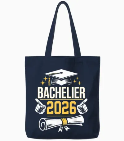Bachelor Gift Congratulations Bac 2026 Diploma Bachelor Tote Bags - Navy