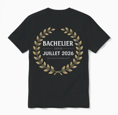 Bachelier 2026 Félicitations Réussite Bac Souvenir Garçon Unisex T-Shirt - Black