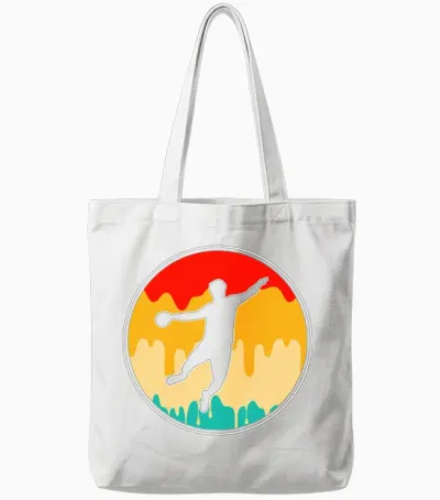 Handball Retro Tote Bags - White