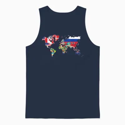 Alle Länder Flaggen Der Welt 287 Flag International Unisex Tank Top - Navy