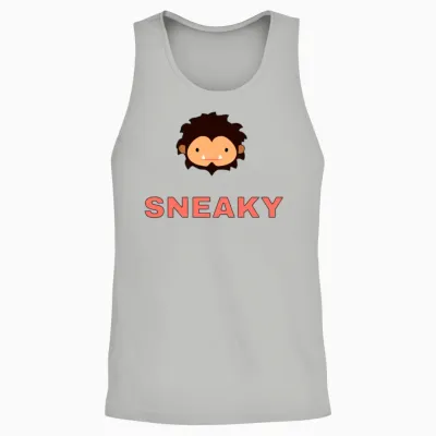 Sneaky Sasquatch Head Unisex Tank Top - Ash