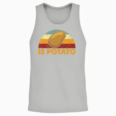 Retro Is Potato Unisex Tank Top - Ash