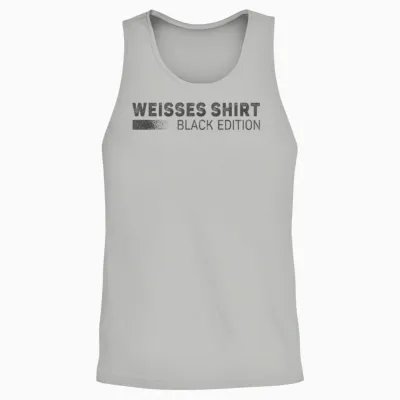 White Shirt Black Edition Funny Slogan T-Shirt, Black Unisex Tank Top - Ash