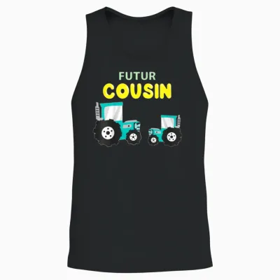Child Future Cousin Announcement Pregnancy Je Vais Etre Cousin Unisex Tank Top - Black