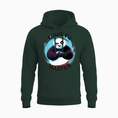 Portrait of Kung Fu Panda Po Kung Fu Master at Painting Unisex Hoodie - Forest