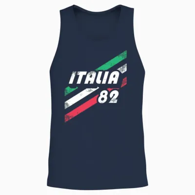 Retro - Italia Retro Unisex Tank Top - Navy
