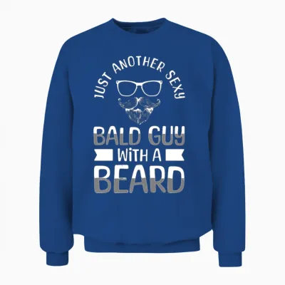 Bald Head Bald Man Manly Unisex Sweatshirt - Royal