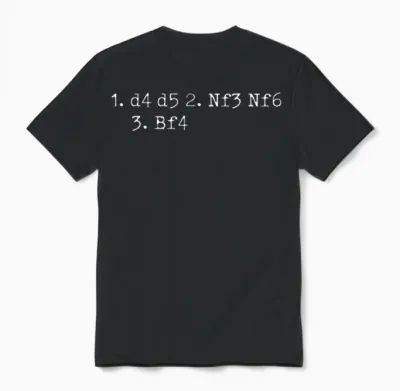 London System Eröffnung Schachzug Notation Schach Unisex T-Shirt - Black