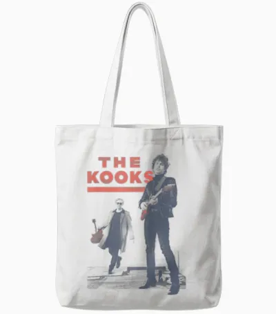 Official the Kooks T-Shirt, Black, S Tote Bags - White