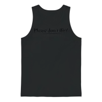 Please Don´t Flirt - I´m to Lazy to Smile Today Unisex Tank Top - Black – 1