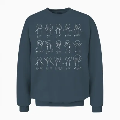 Algebra Dance Funny Graph Figures Math Unisex Sweatshirt - Dark Heather