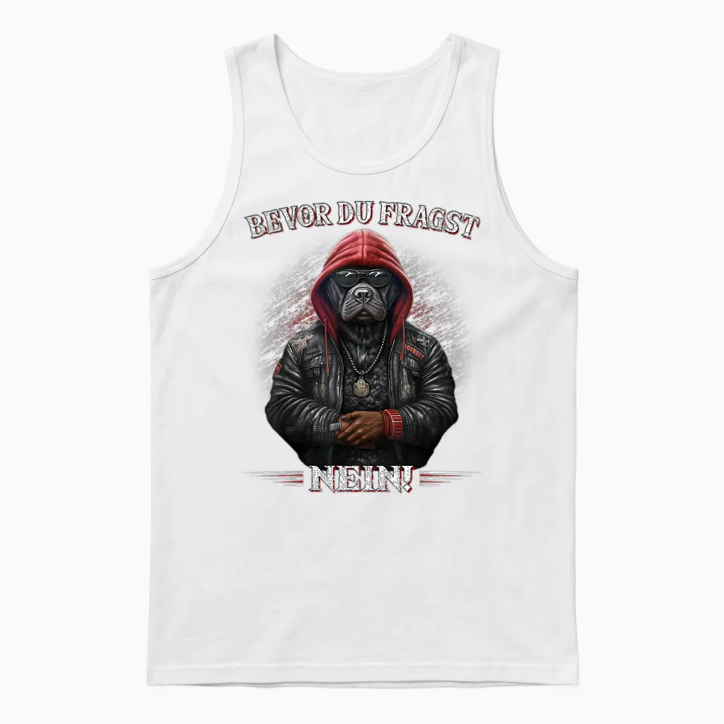 Bevor Du Fragst - Nein Lustiges Sarkasmus Hunde Kaffee Unisex Tank Top in White