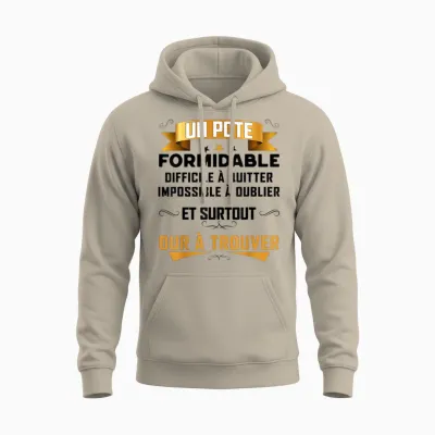 Un Pote Formidable Gift Best Boyfriend Super Friend Man T-Shirt, White, S Unisex Hoodie - Sand