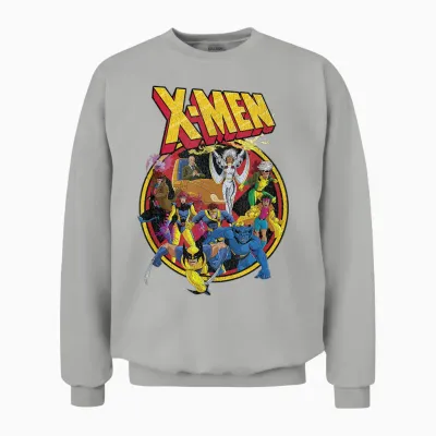 Marvel X-Men Animated Series Retro 90s Unisex Sweatshirt - Ash