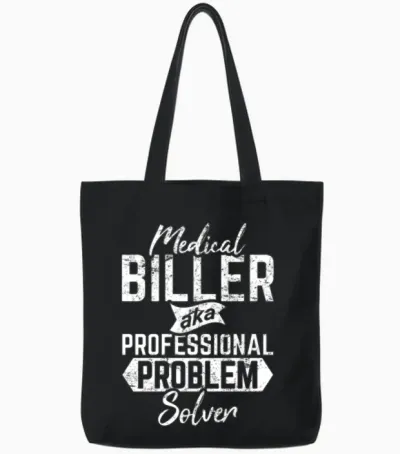 Medical Biller Funny Medical Coder Billing Problem Tote Bags - Black