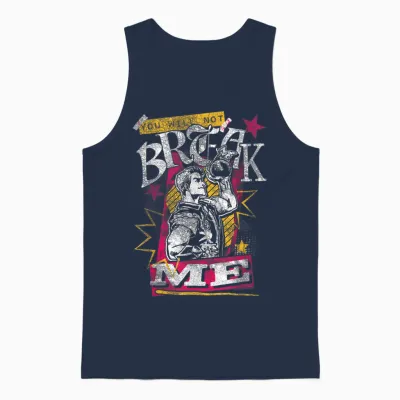 Dcc You Will Not Break Me Distressed Carl Scrapbook Graphic Unisex Tank Top - Navy