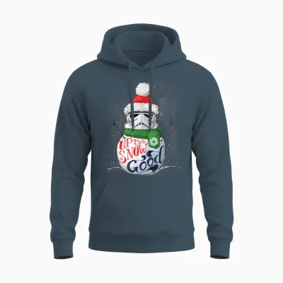 Star Wars Stormtrooper Up to Snow Good Funny Holiday Unisex Hoodie - Dark Heather