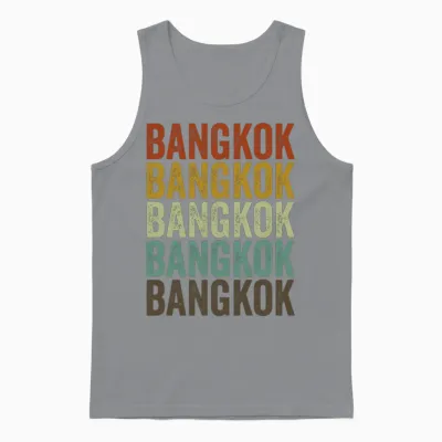Bangkok Thailand Retro Vintage Unisex Tank Top - Sport Grey