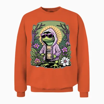 Rapper Frog Unisex Sweatshirt - Orange