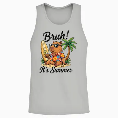 Capybara Mit Sonnenbrille Lustiges Sommer Capybara Unisex Tank Top - Ash